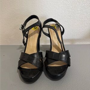Chinese Laundry Black Strappy Heels